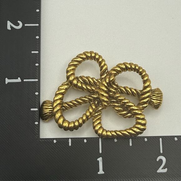 Vintage MMA Brooch Metropolitan Museum of Art BNM USA Bow Knot Gold Tone - Picture 4 of 5